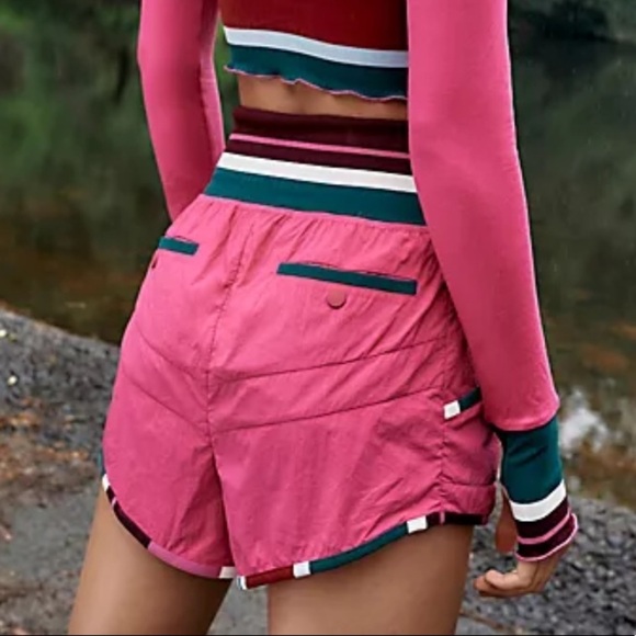 FREE PEOPLE Pink Pep in Your Step Fitness Active Shorts - Picture 3 of 6